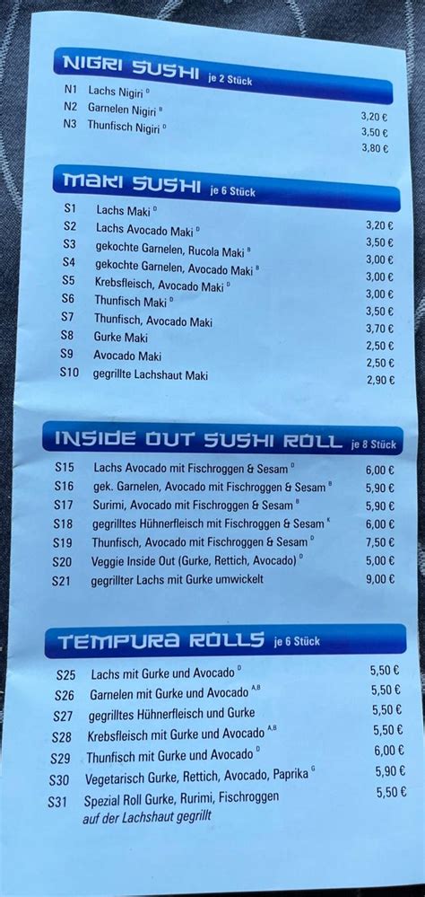 Hanh Asiafood Sushibar à Spremberg MENU / CARTE .